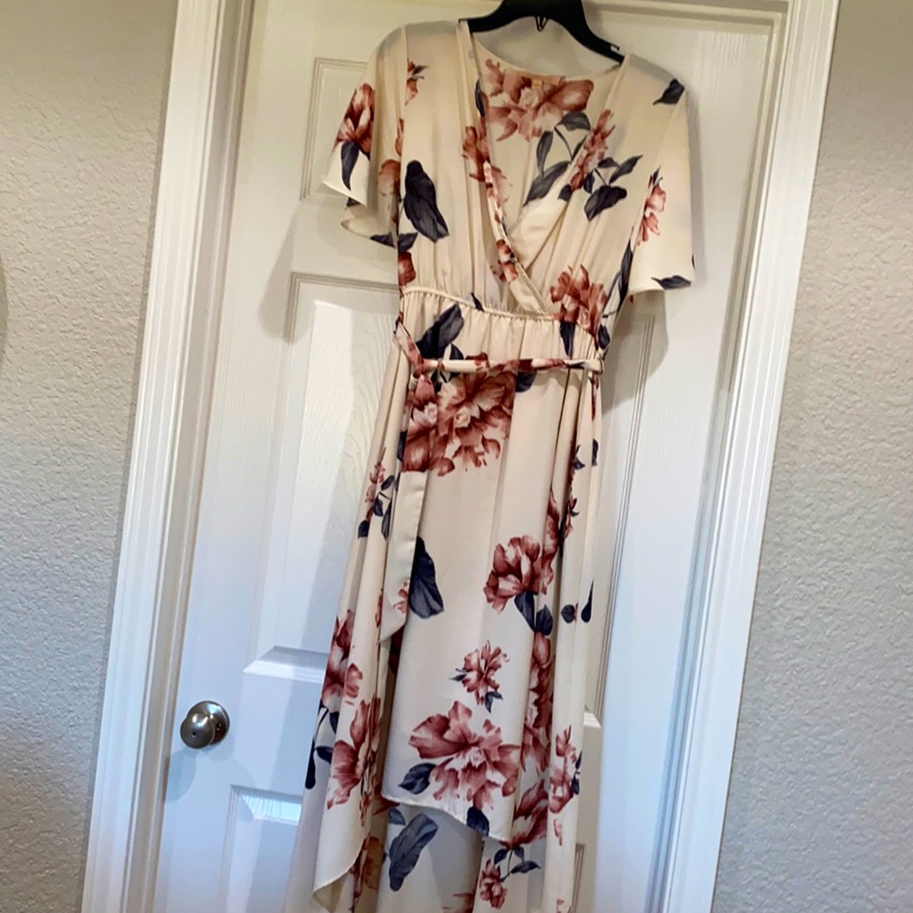 Floral Maxi High-Low Dress